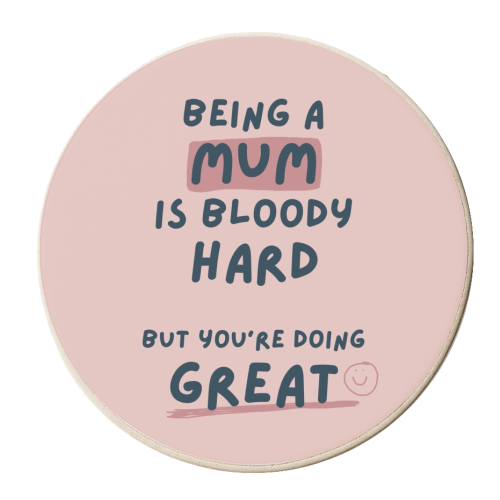 Being a Mum is bloody hard giftware - personalised beer coaster by Giddy Kipper