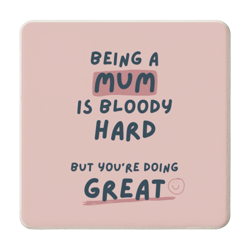 Being a Mum is bloody hard giftware - personalised beer coaster by Giddy Kipper