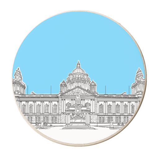 Belfast City Hall - personalised beer coaster by Adam Regester