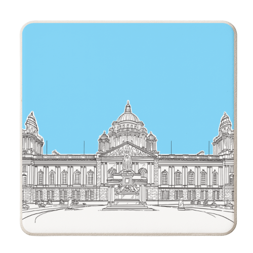 Belfast City Hall - personalised beer coaster by Adam Regester