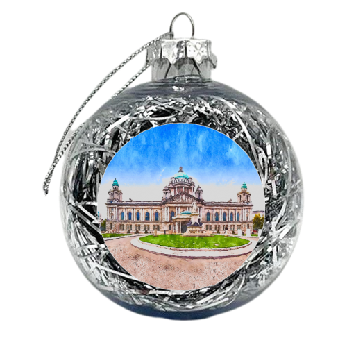 Belfast City Hall Watercolour - xmas bauble by AP