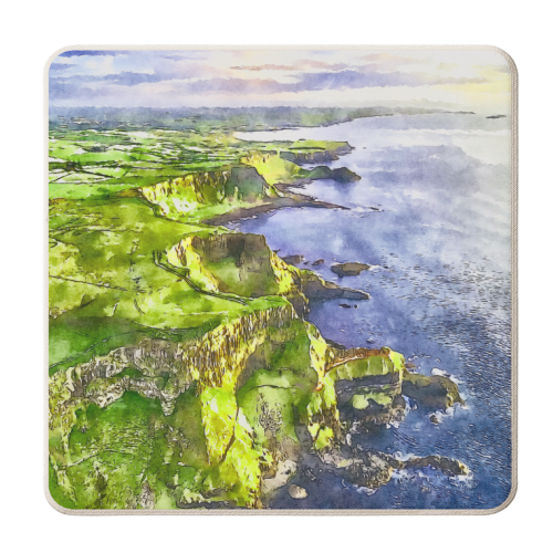 Belfast Cliffs - personalised beer coaster by AP