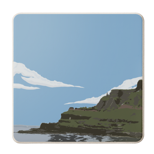 Belfast Cliffs - personalised beer coaster by Blythe Hawkins