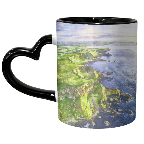 Belfast Cliffs - unique mug by AP