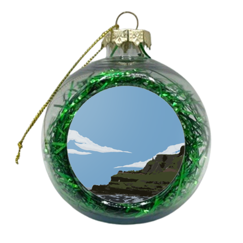 Belfast Cliffs - xmas bauble by Blythe Hawkins
