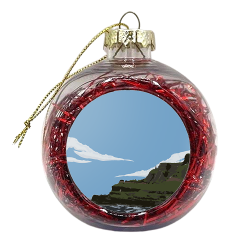 Belfast Cliffs - xmas bauble by Blythe Hawkins