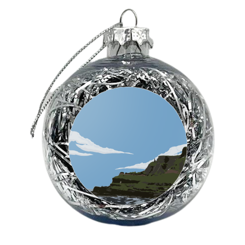 Belfast Cliffs - xmas bauble by Blythe Hawkins
