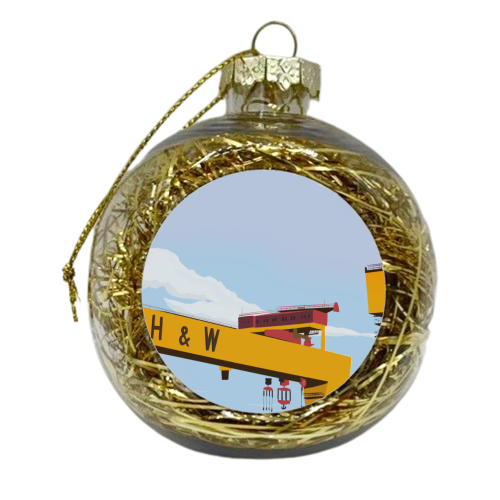 Belfast Dockyard - xmas bauble by Blythe Hawkins