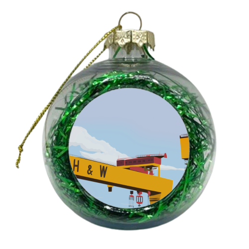 Belfast Dockyard - xmas bauble by Blythe Hawkins