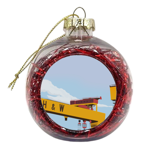 Belfast Dockyard - xmas bauble by Blythe Hawkins