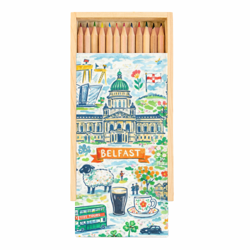 Belfast Painting - Coloured Pencils with Box by Ms Doodle
