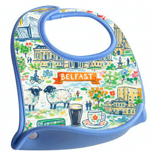 Belfast Painting - feeding bib by Ms Doodle