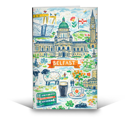 Belfast Painting - funny greeting card by Ms Doodle