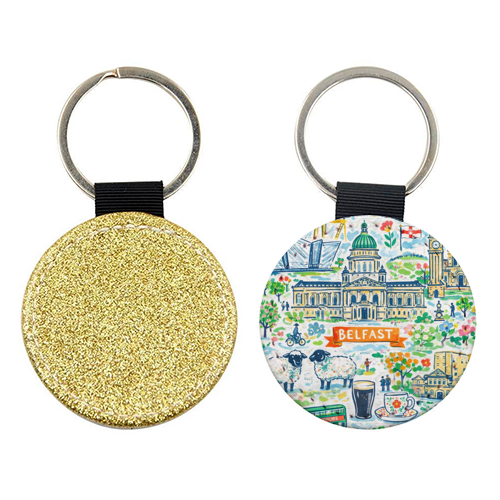 Belfast Painting - keyring by Ms Doodle