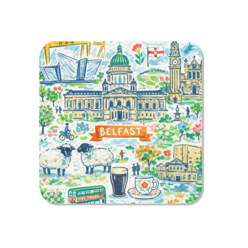 Belfast Painting - Magnet by Ms Doodle