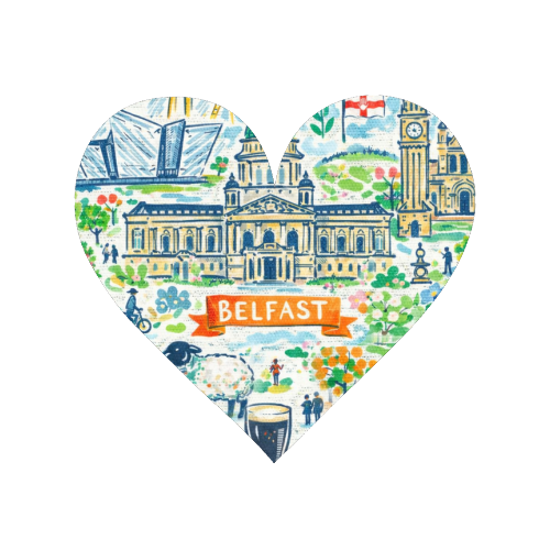 Belfast Painting - Magnet by Ms Doodle