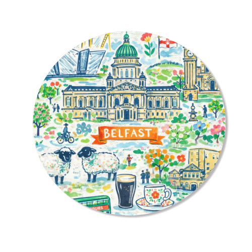 Belfast Painting - Magnet by Ms Doodle