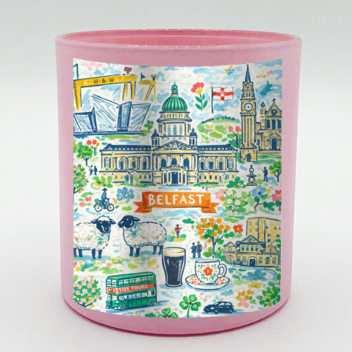Belfast Painting - scented candle by Ms Doodle