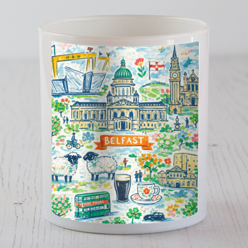 Belfast Painting - scented candle by Ms Doodle