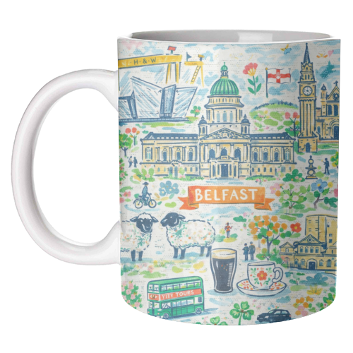Belfast Painting - unique mug by Ms Doodle