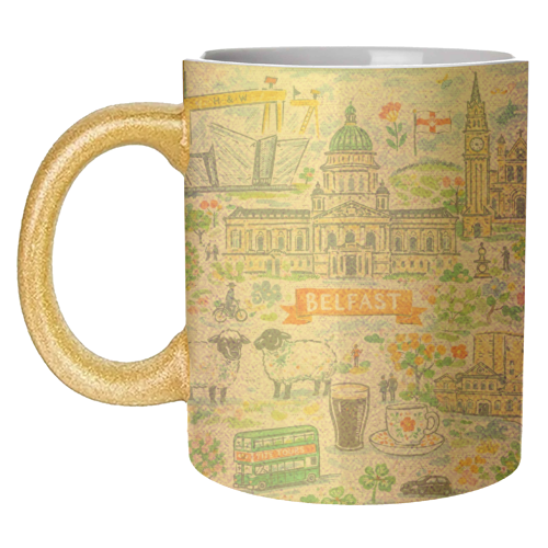 Belfast Painting - unique mug by Ms Doodle