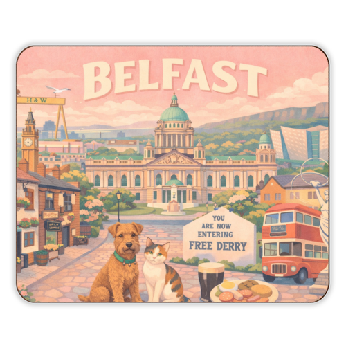 Belfast Pastel Poster - designer placemat by AP