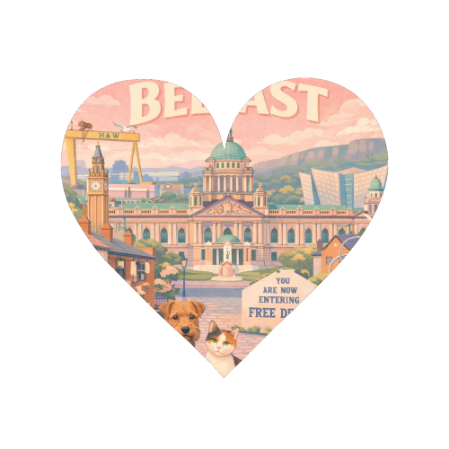 Belfast Pastel Poster - Magnet by AP