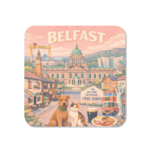 Belfast Pastel Poster - Magnet by AP