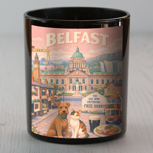 Belfast Pastel Poster - scented candle by AP