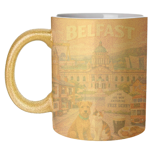 Belfast Pastel Poster - unique mug by AP
