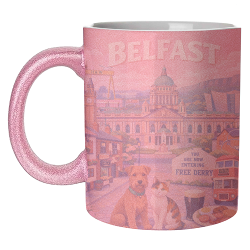 Belfast Pastel Poster - unique mug by AP