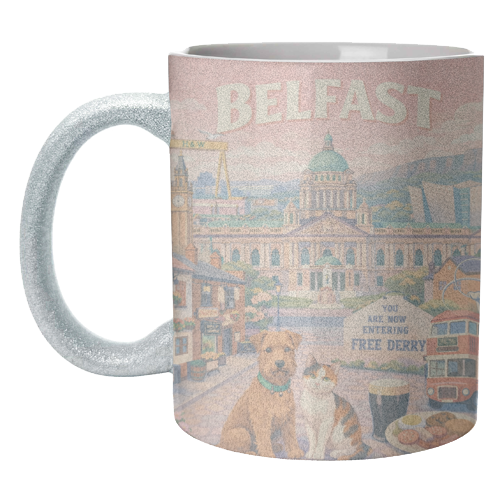 Belfast Pastel Poster - unique mug by AP