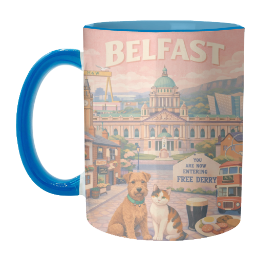 Belfast Pastel Poster - unique mug by AP