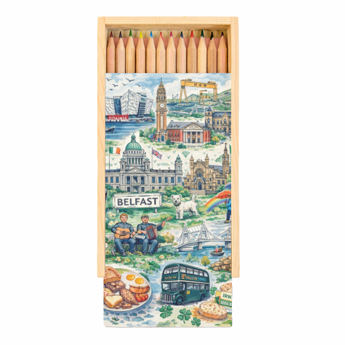 Belfast Watercolour - Coloured Pencils with Box by Ms Doodle