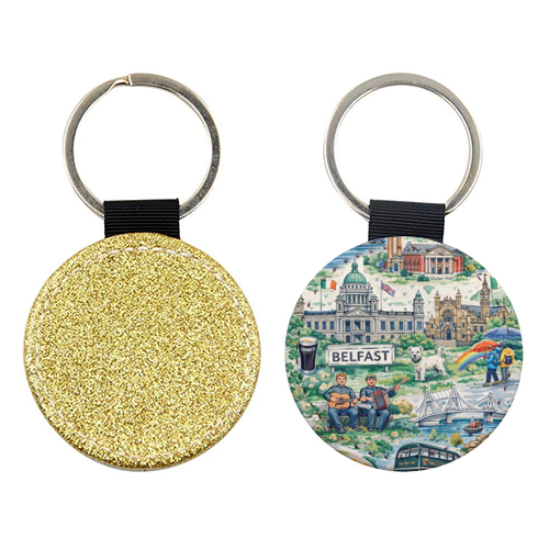 Belfast Watercolour - keyring by Ms Doodle