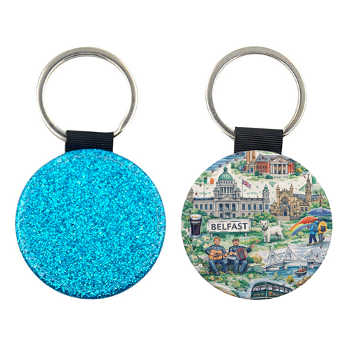 Belfast Watercolour - keyring by Ms Doodle