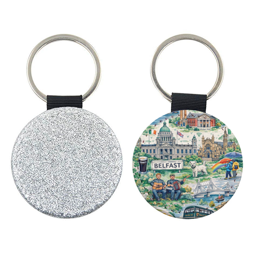 Belfast Watercolour - keyring by Ms Doodle