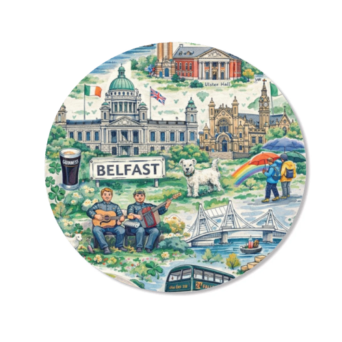 Belfast Watercolour - Magnet by Ms Doodle