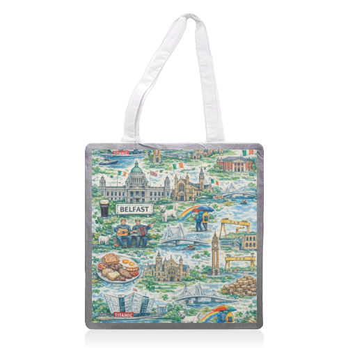 Belfast Watercolour - printed canvas tote bag by Ms Doodle