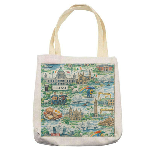 Belfast Watercolour - printed canvas tote bag by Ms Doodle