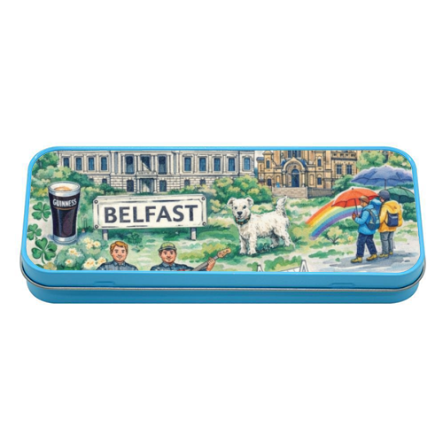 Belfast Watercolour - tin pencil case by Ms Doodle