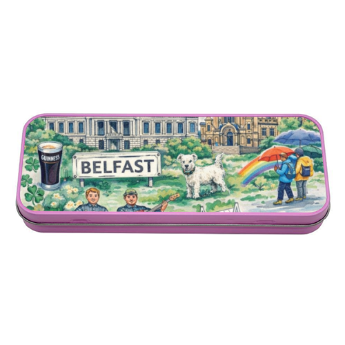 Belfast Watercolour - tin pencil case by Ms Doodle