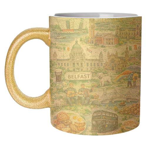 Belfast Watercolour - unique mug by Ms Doodle