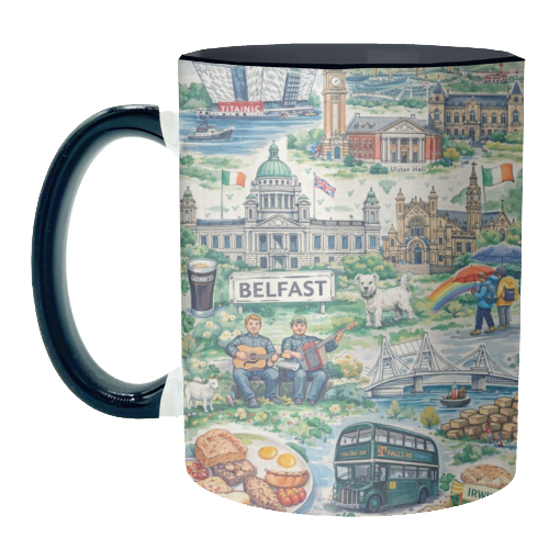 Belfast Watercolour - unique mug by Ms Doodle