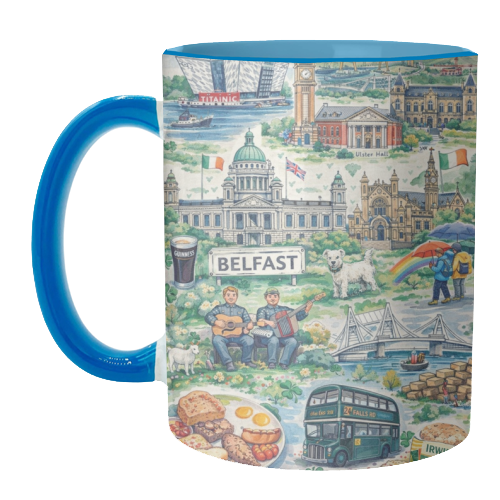 Belfast Watercolour - unique mug by Ms Doodle