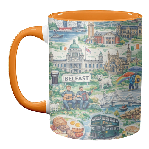 Belfast Watercolour - unique mug by Ms Doodle