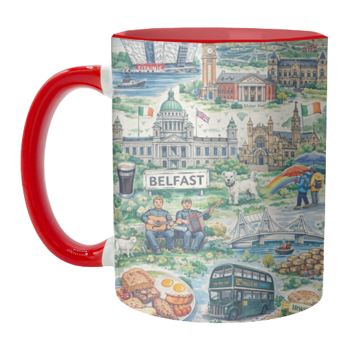 Belfast Watercolour - unique mug by Ms Doodle