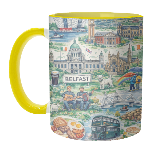Belfast Watercolour - unique mug by Ms Doodle