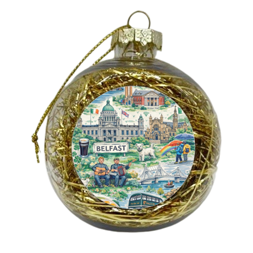 Belfast Watercolour - xmas bauble by Ms Doodle