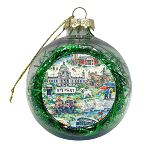 Belfast Watercolour - xmas bauble by Ms Doodle
